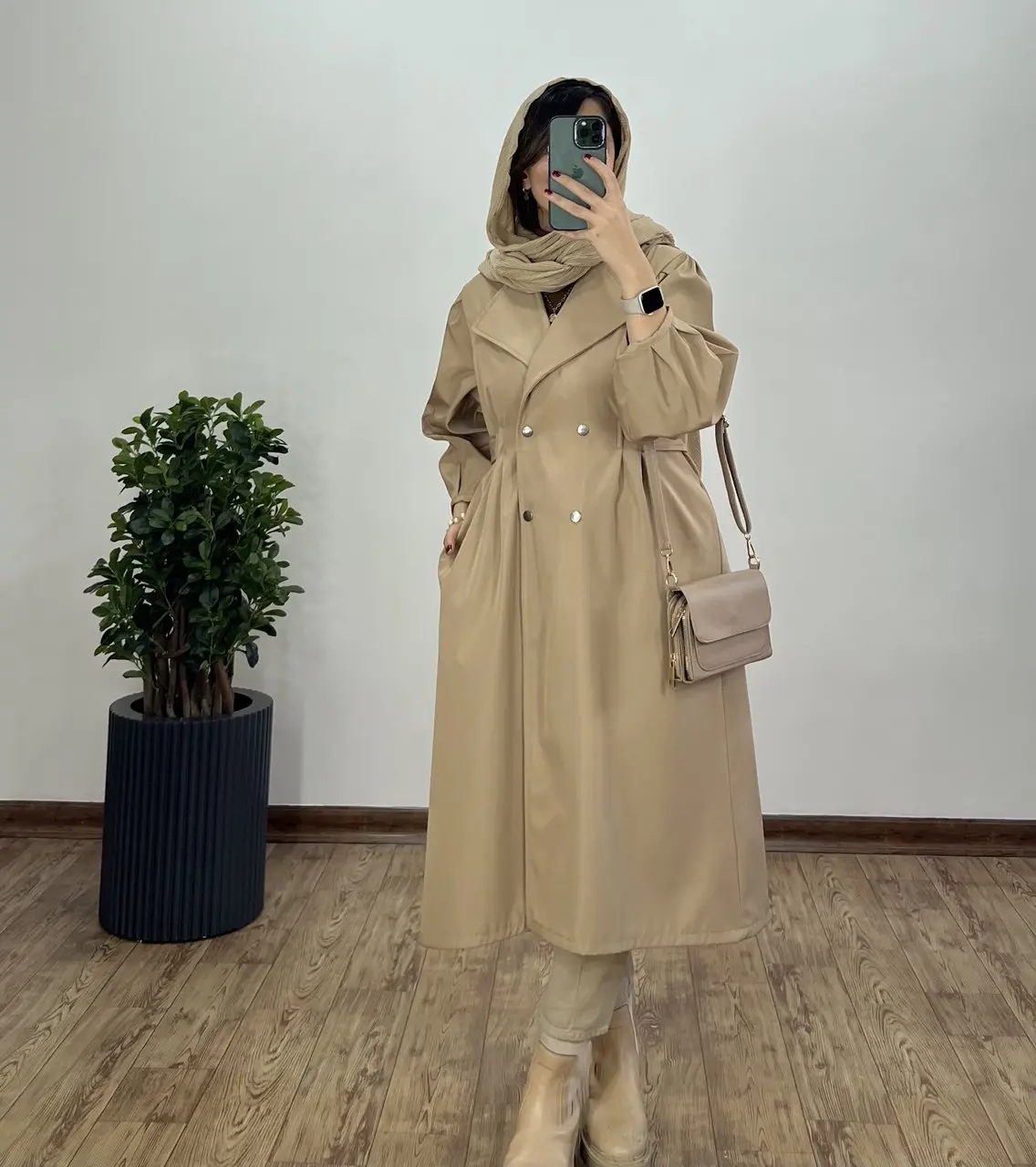 بارونی بلند ضد آب سمن